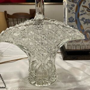Elegant Clear Glass Basket